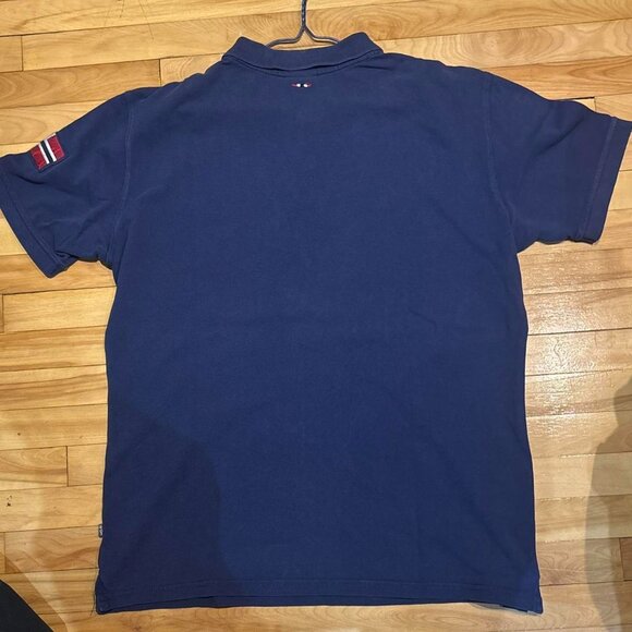 Vintage Napapijri Polo Shirt | Iconic 90s Navy Style** - Picture 5 of 6